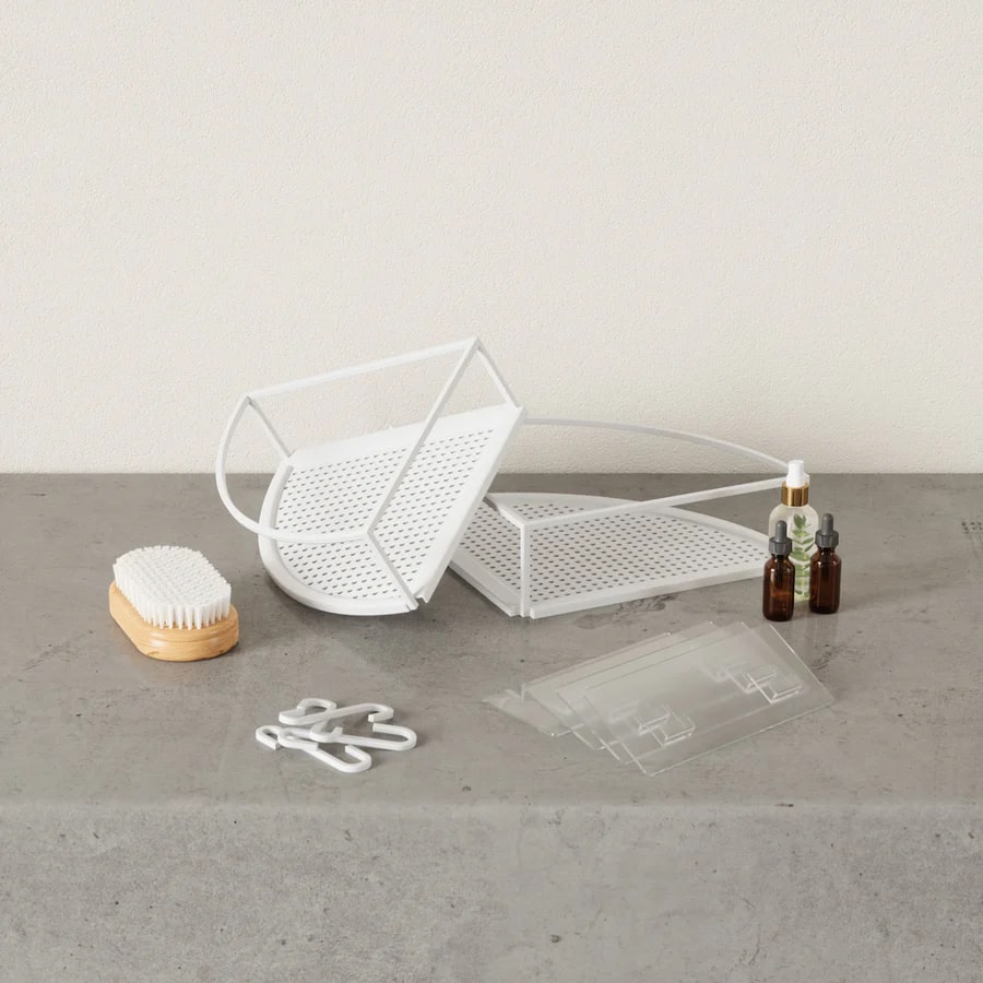 Umbra Cubiko Σετ με 2 Μεταλλικά Γωνιακά Ράφια Ντουζιέρας - White