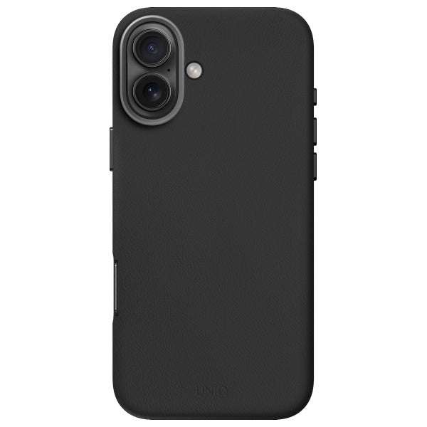 Uniq iPhone 16 Plus - Lyden MagClick - Σκληρή Θήκη με Επένδυση Συνθετικού Δέρματος και MagSafe - Dallas Black