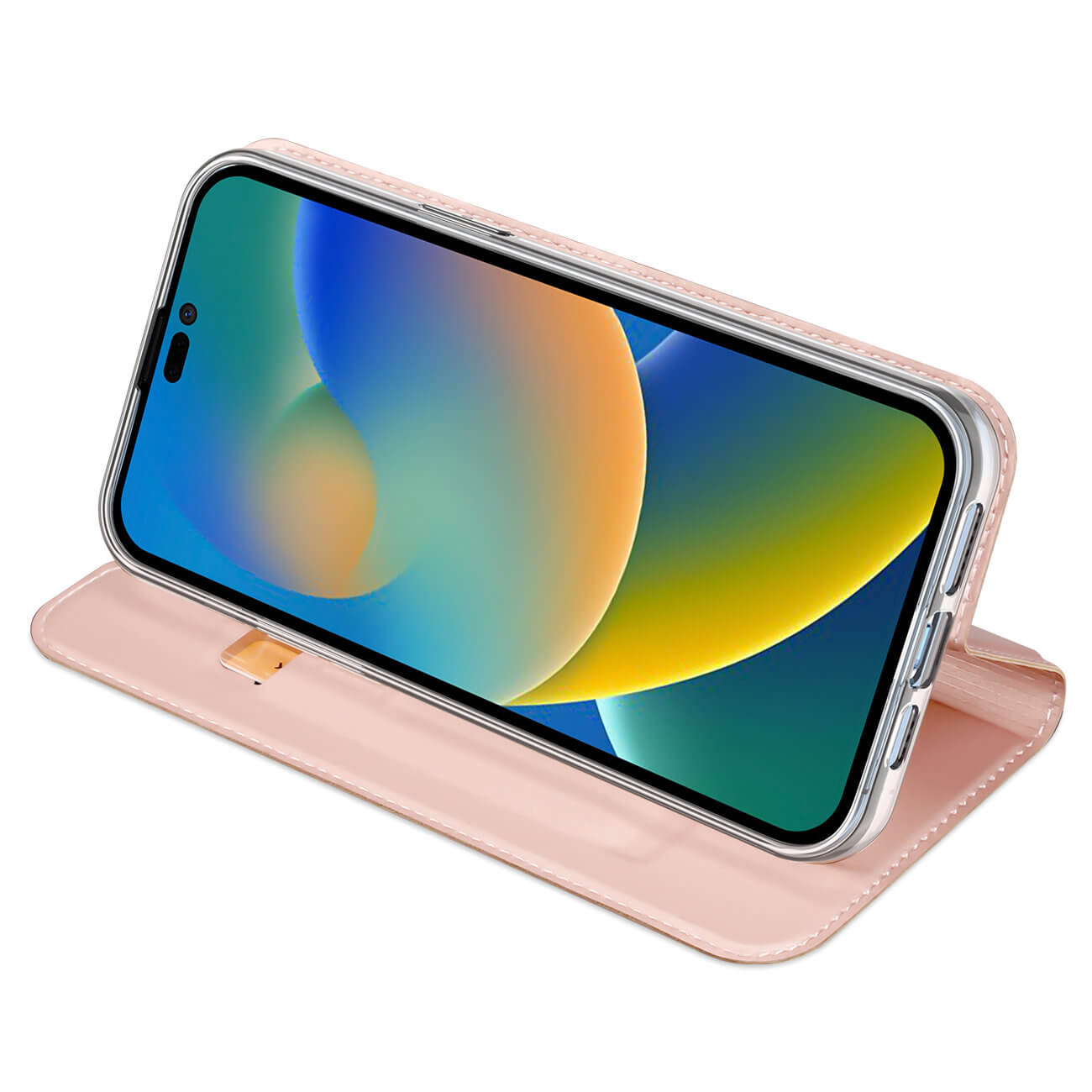 Dux Ducis iPhone 14 Pro Flip Stand Case Θήκη Βιβλίο - Rose Gold