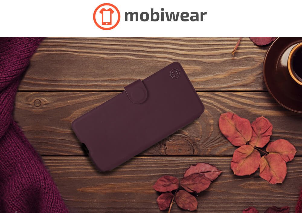 Mobiwear iPhone 14 Pro Θήκη Βιβλίο Slim Flip - Μπορντό - S_BUB