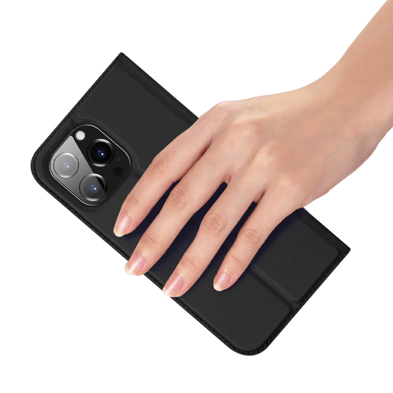 Dux Ducis iPhone 14 Pro Flip Stand Case Θήκη Βιβλίο - Black