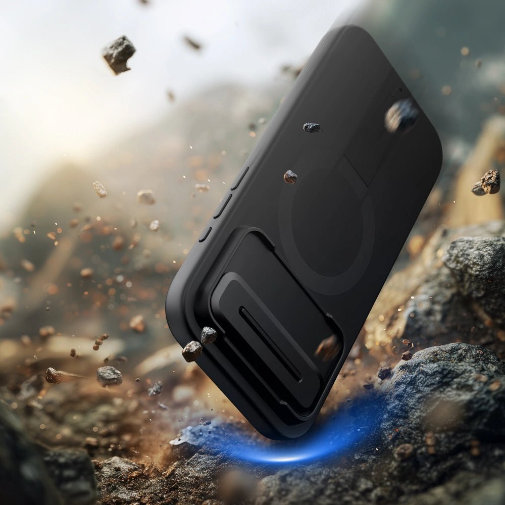 Tech - Protect iPhone Air - Kevlar Aura MagSafe - Σκληρή Θήκη με Ανοιγόμενο Κάλυμμα Κάμερας και Stand - Black