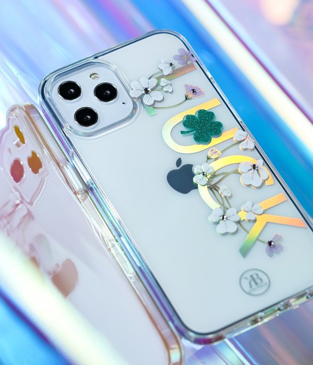 Kingxbar iPhone 12 Pro Max Lucky Series Σκληρή Θήκη με Swarovski Crystals - Luck - Διάφανη