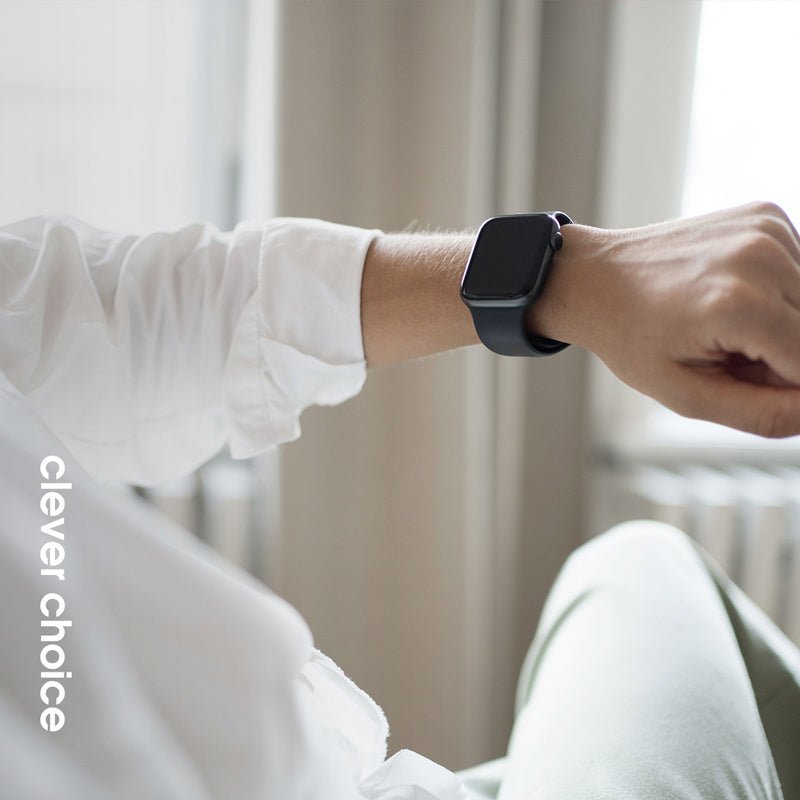 Crong Λουράκι Apple Watch 4/5/6/7/8/9/10/11 - SE (1/2/3) - ULTRA (1/2/3) - 44/45/46/49mm Σιλικόνης - Liquid Strap - Navy Blue