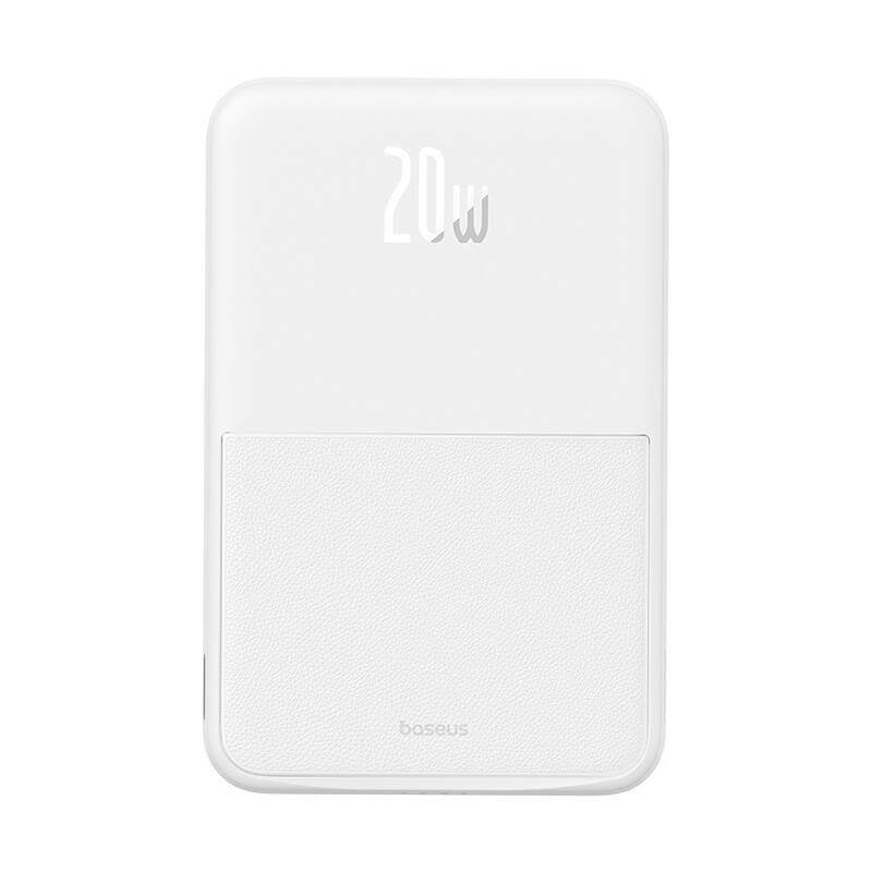 Baseus MagPro Magnetic PPCXZ05 - Ασύρματο MagSafe PowerBank 5000mAh 20W με Καλώδιο Type - C to Type - C - White