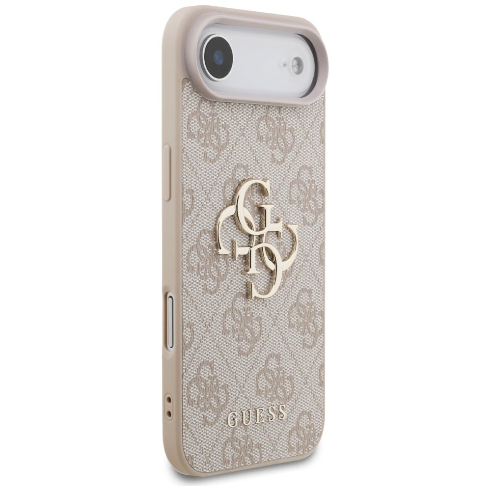 Guess iPhone Air - 4G Big Logo - Σκληρή Θήκη με Πλαίσιο Σιλικόνης και Επένδυση Συνθετικού Δέρματος - Pink - GUHCP17M4GMGPI