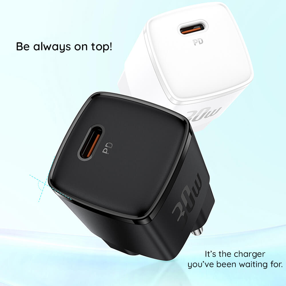 Baseus Cube Pro Οικιακός Φορτιστής Γρήγορης Φόρτισης 30W με Θύρα Type - C - Black