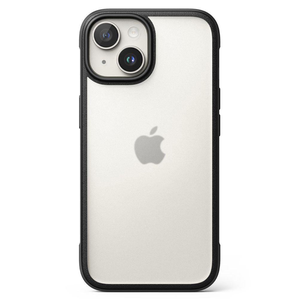 Ringke iPhone 15 Fusion Bold Σκληρή Θήκη με Πλαίσιο Σιλικόνης - Matte Black / Ημιδιάφανη