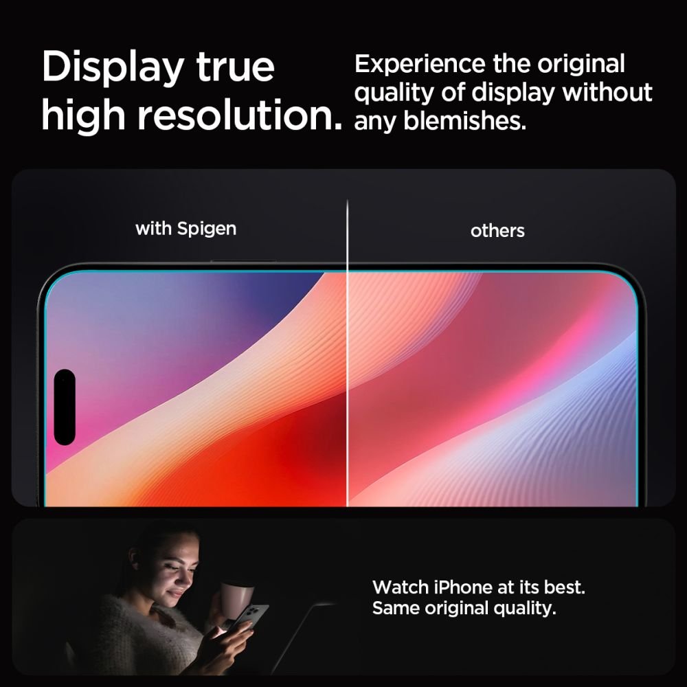 Spigen iPhone 16 Pro Max / iPhone 17 Pro Max Glas.TR EZ Fit 9H Αντιχαρακτικό Γυαλί Οθόνης - Clear - AGL07914