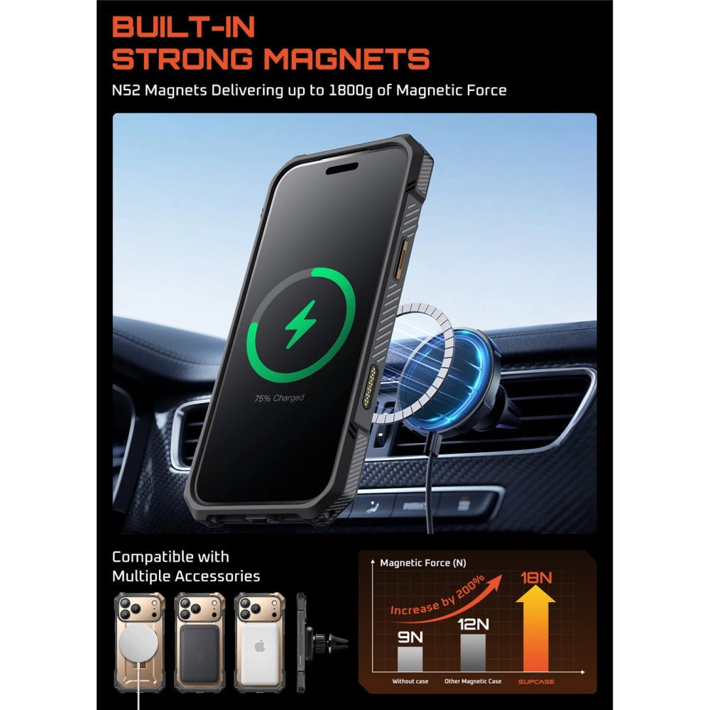 Supcase iPhone 17 Pro Max - UB Grip Mag - Σκληρή Θήκη με MagSafe και Stand - Desert Gold