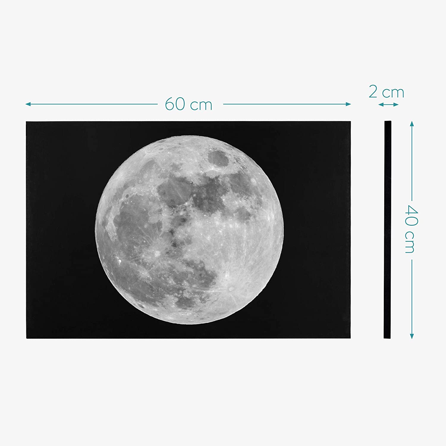 Navaris Μαγνητικός Πίνακας Ανακοινώσεων - 60 x 40 cm - Design Moon - 45365.12