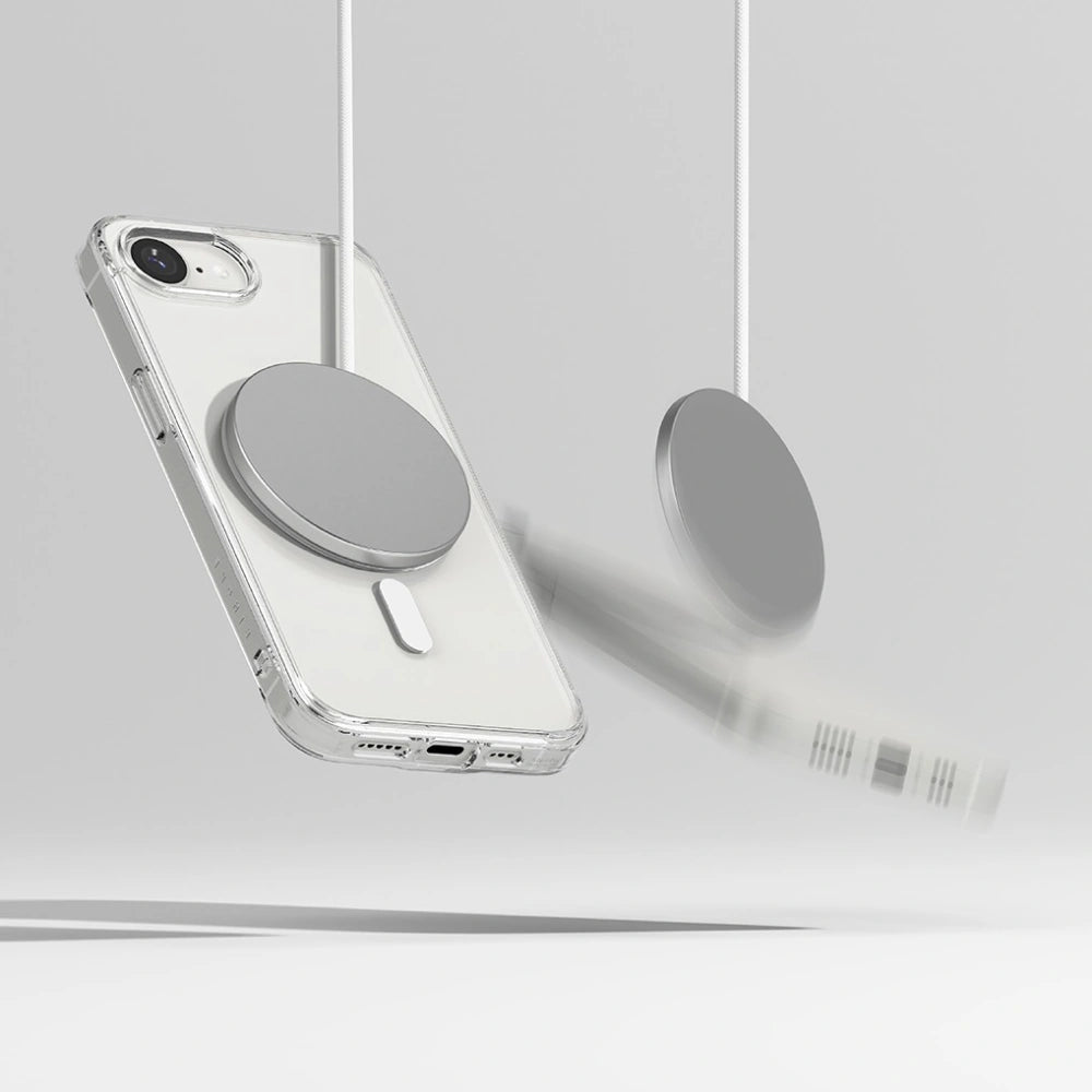 Ringke iPhone 16e Fusion Σκληρή Θήκη με Πλαίσιο Σιλικόνης και MagSafe - Διάφανη