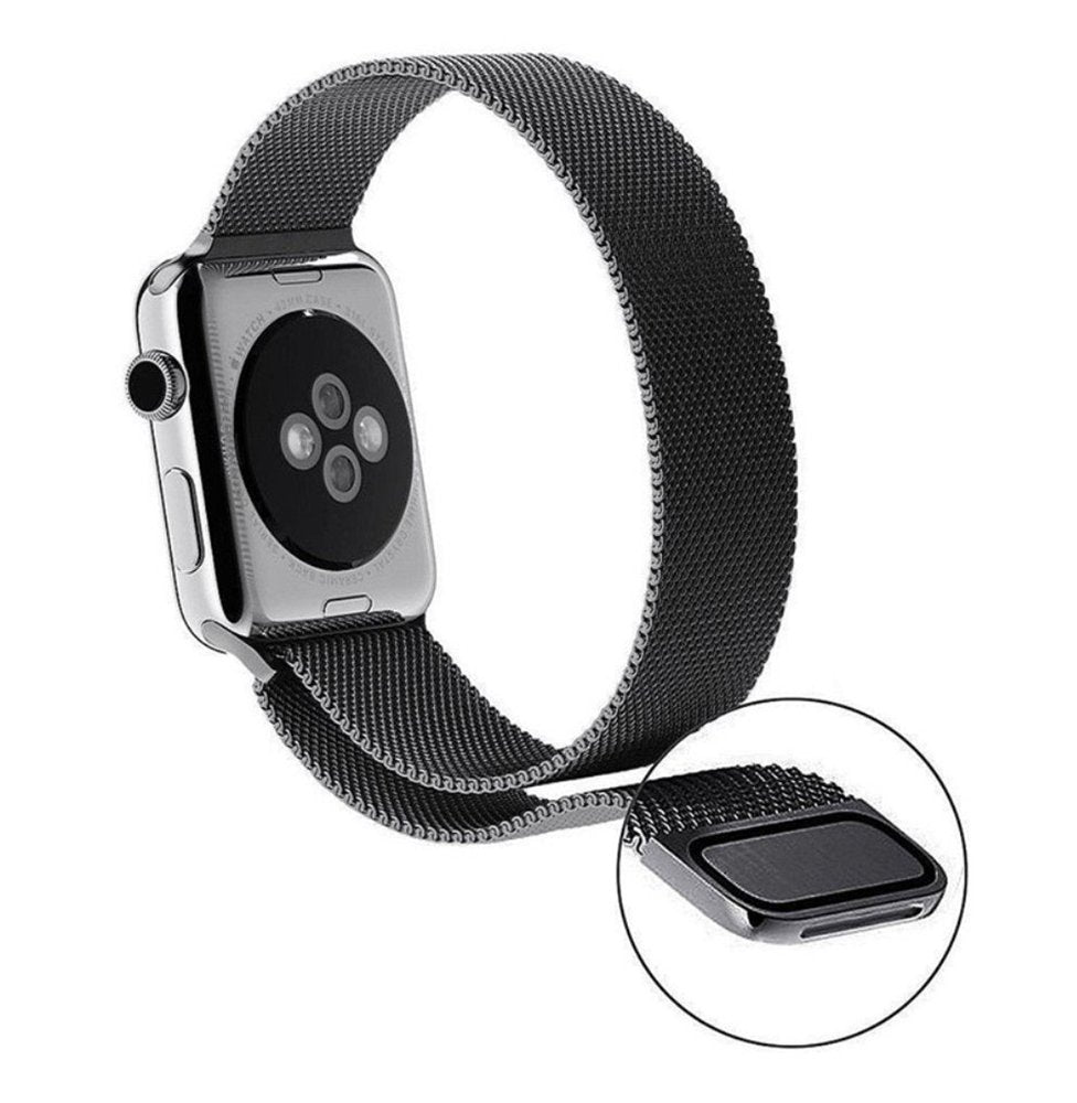 Tech - Protect Λουράκι Apple Watch 8/9/10/11 - SE (1/2/3) - Ultra (1/2/3) – 44/45/46/49mm MilaneseBand από Ανοξείδωτο Ατσάλι - Black