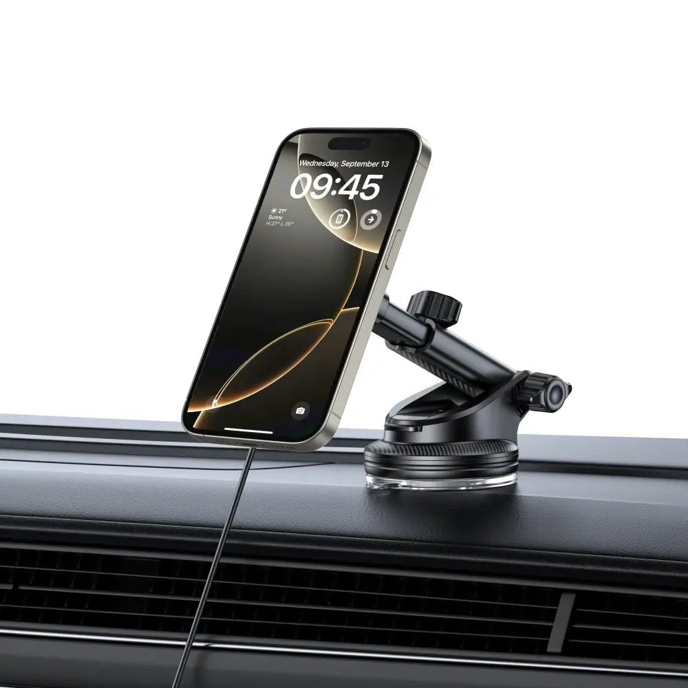 Tech - Protect MM15W - V10 Μαγνητική Βάση για το Ταμπλό και τον Αεραγωγό του Αυτοκινήτου με Ασύρματη Φόρτιση MagSafe 15W - Black