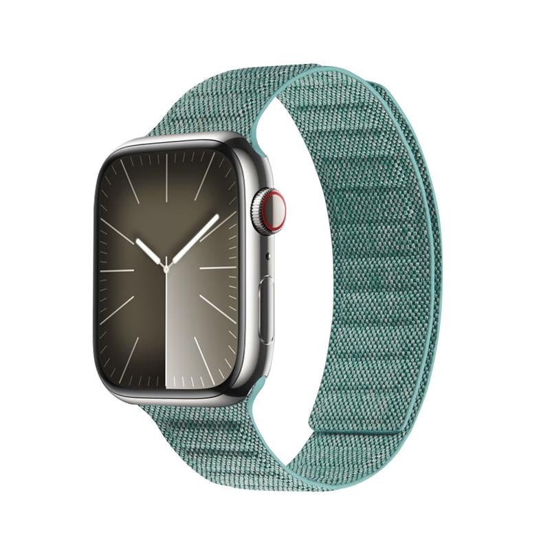 Crong Λουράκι Apple Watch 2/3/4/5/6/7/8/9/10/11 - SE (1/2/3) - 38/40/41/42mm από Νάιλον - Melange - Turquoise Melange