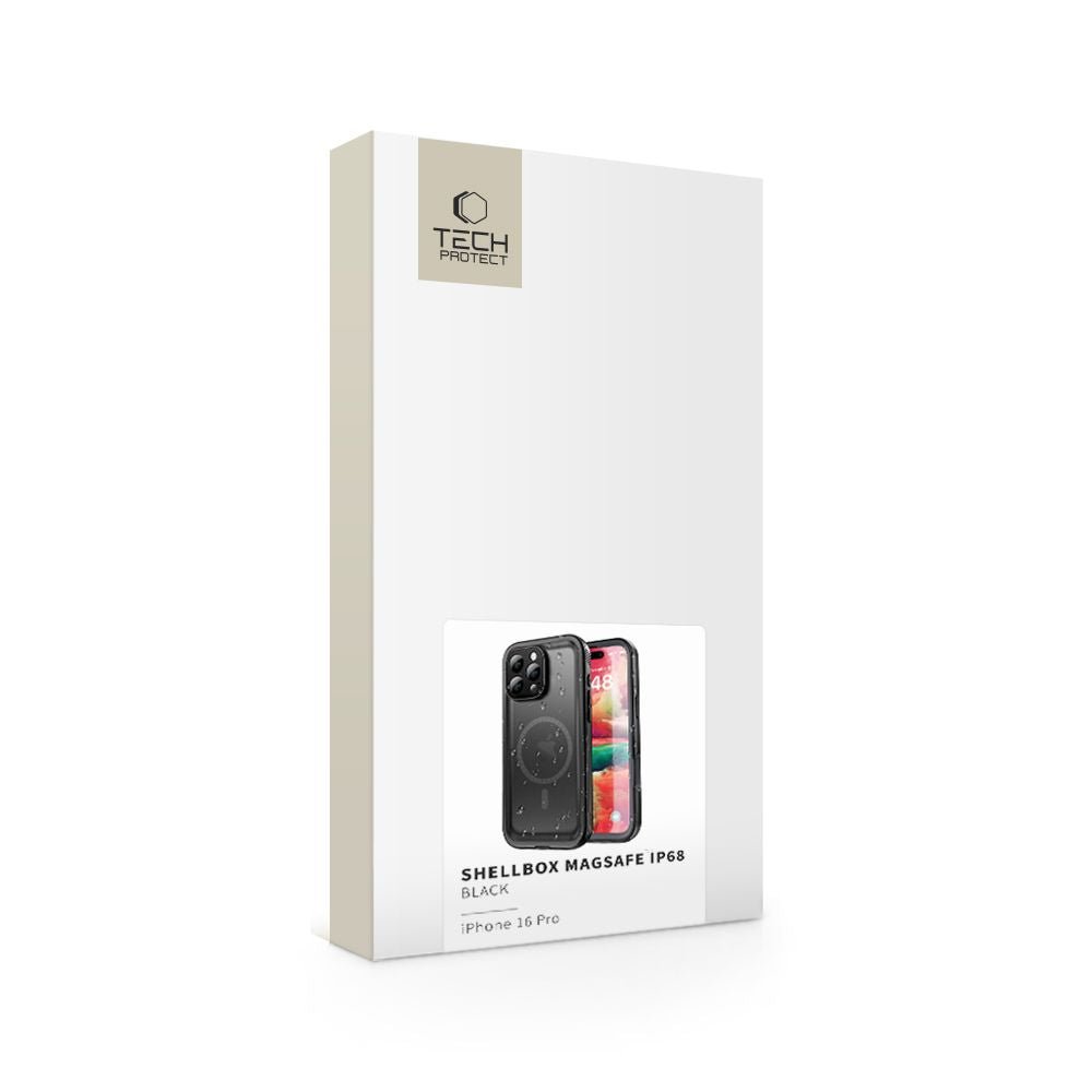 Tech - Protect iPhone 16 Pro Shellbox IP68 Αδιάβροχη Θήκη με Κορδόνι και MagSafe - Black