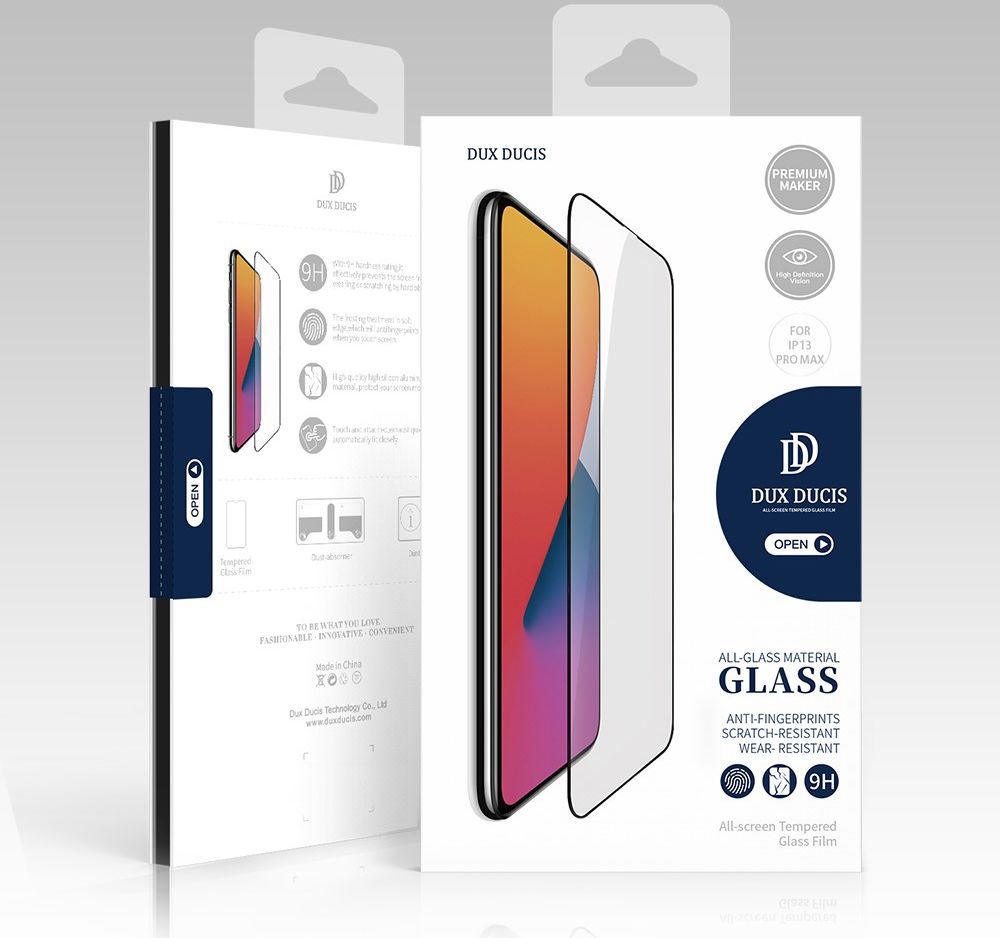 Dux Ducis iPhone 13 Pro Max 10D 9H Full Screen Case Friendly Tempered Glass Αντιχαρακτικό Γυαλί Οθόνης - Black