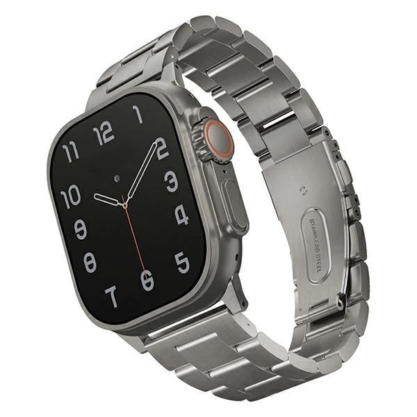 Uniq Λουράκι Apple Watch 2 / 3 / 4 / 5 / 6 / 7 / 8 / 9 / SE / ULTRA 1 / ULTRA 2 - 42 / 44 / 45 / 49 mm από Ανοξείδωτο Ατσάλι Osta - Titanium Silver