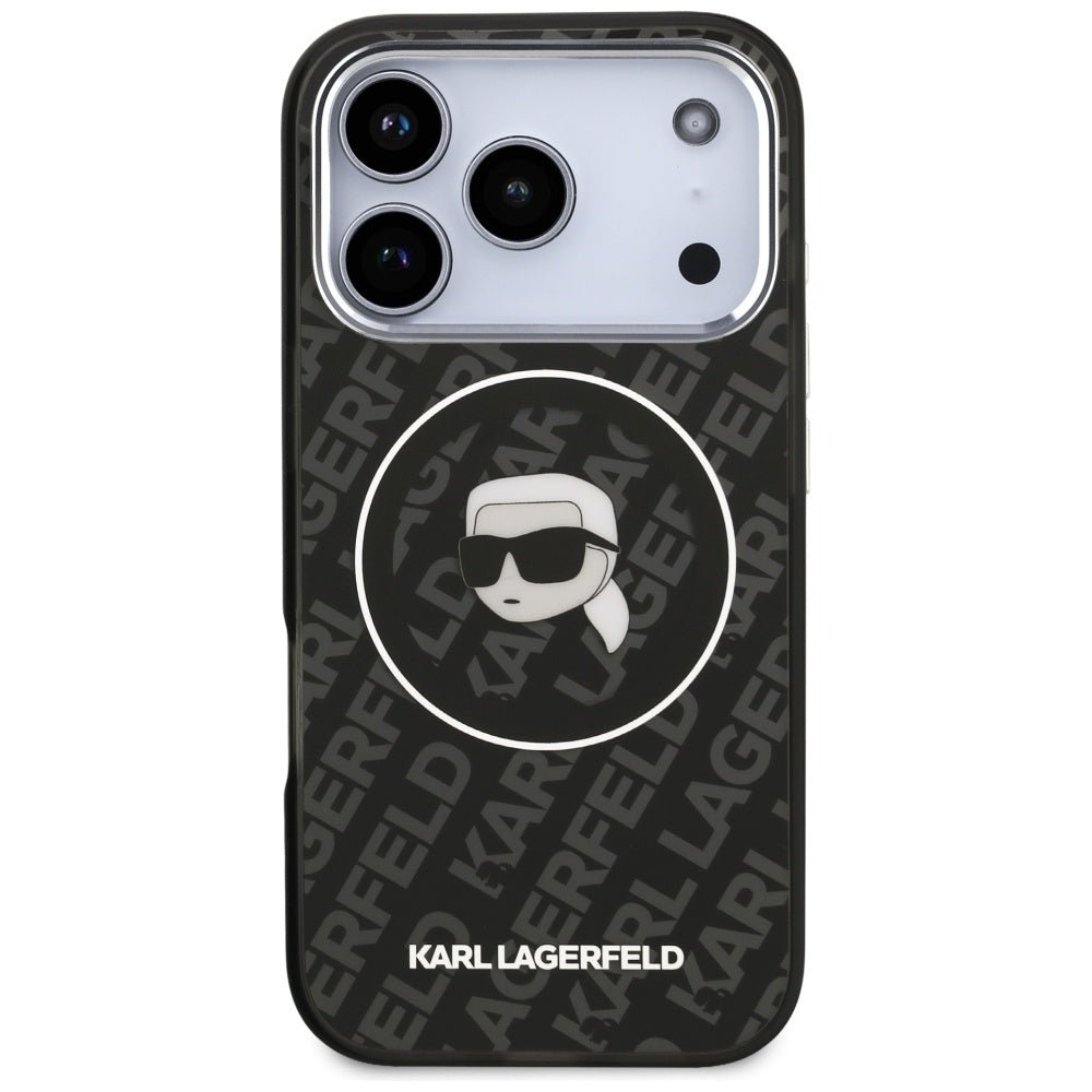 Karl Lagerfeld iPhone 17 Pro Max - IML Karl Head Logo MagSafe - Σκληρή Θήκη με Πλαίσιο Σιλικόνης - Black - KLHMP17XHMKBKHOK