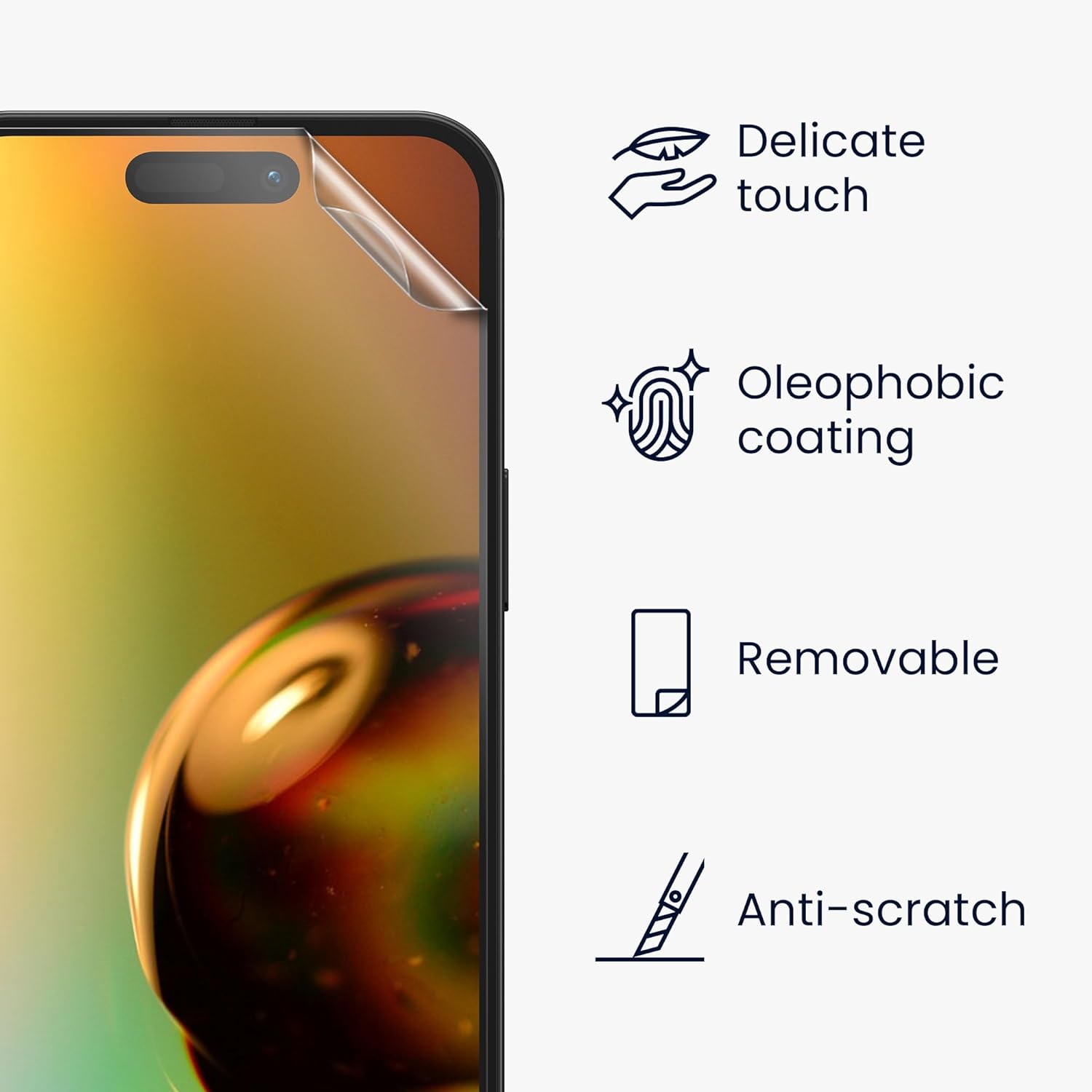 KW iPhone 15 - Τρεις Μεμβράνες Προστασίας Οθόνης - Διάφανες - 62021.1