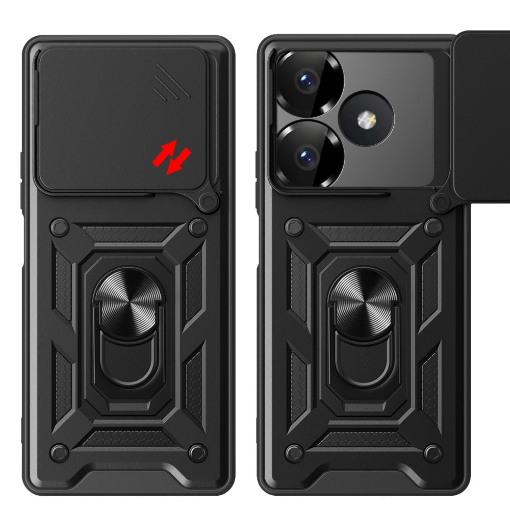 Tech - Protect Xiaomi Redmi 13 Camshield Pro Σκληρή Θήκη με Πλαίσιο Σιλικόνης και Δαχτυλίδι Συγκράτησης - Black