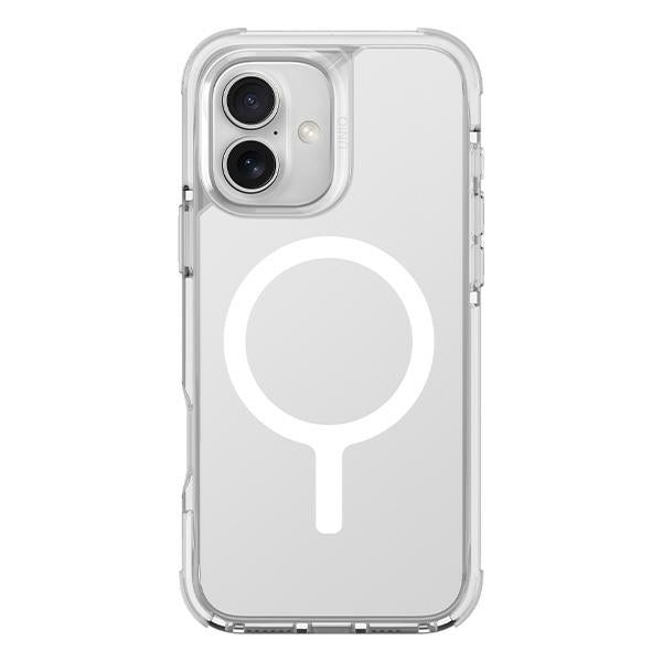 Uniq iPhone 16 Combat Luminous Magclick Σκληρή Θήκη με Πλαίσιο Σιλικόνης και MagSafe - Διάφανη / White