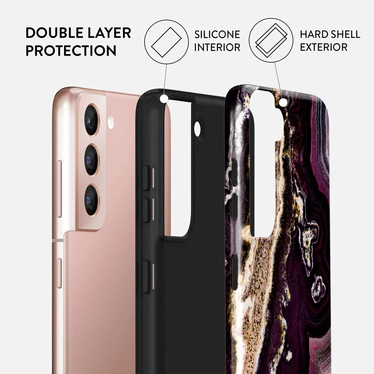 Burga Samsung Galaxy S22 Plus Fashion Tough Σκληρή Θήκη - Purple Skies