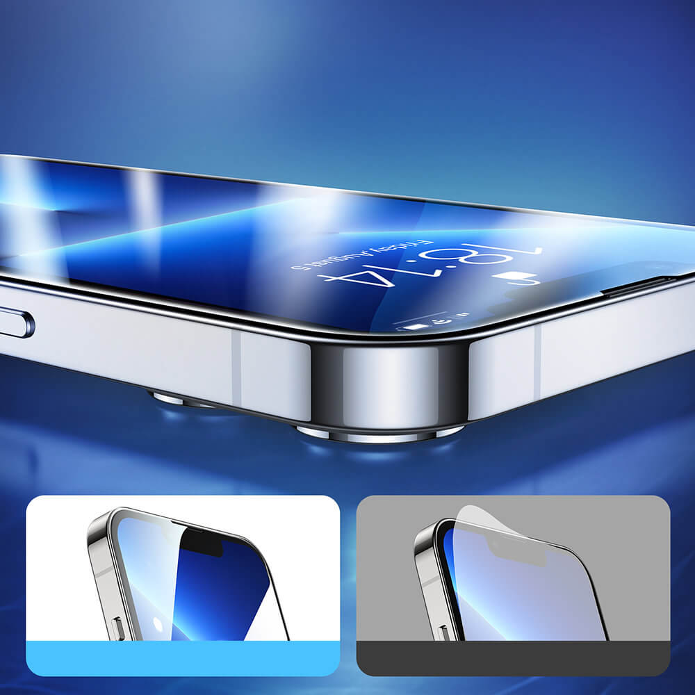 Joyroom iPhone 14 Pro Knight Series 2.5D 9H Full Screen Tempered Glass Σετ με 5 Αντιχαρακτικά Γυαλιά Οθόνης - Clear - JR - DH06