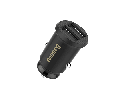 Baseus Grain Car Charger - Φορτιστής Αυτοκινήτου 3.1A 2xUSB Ports - Black - CCALL - ML01