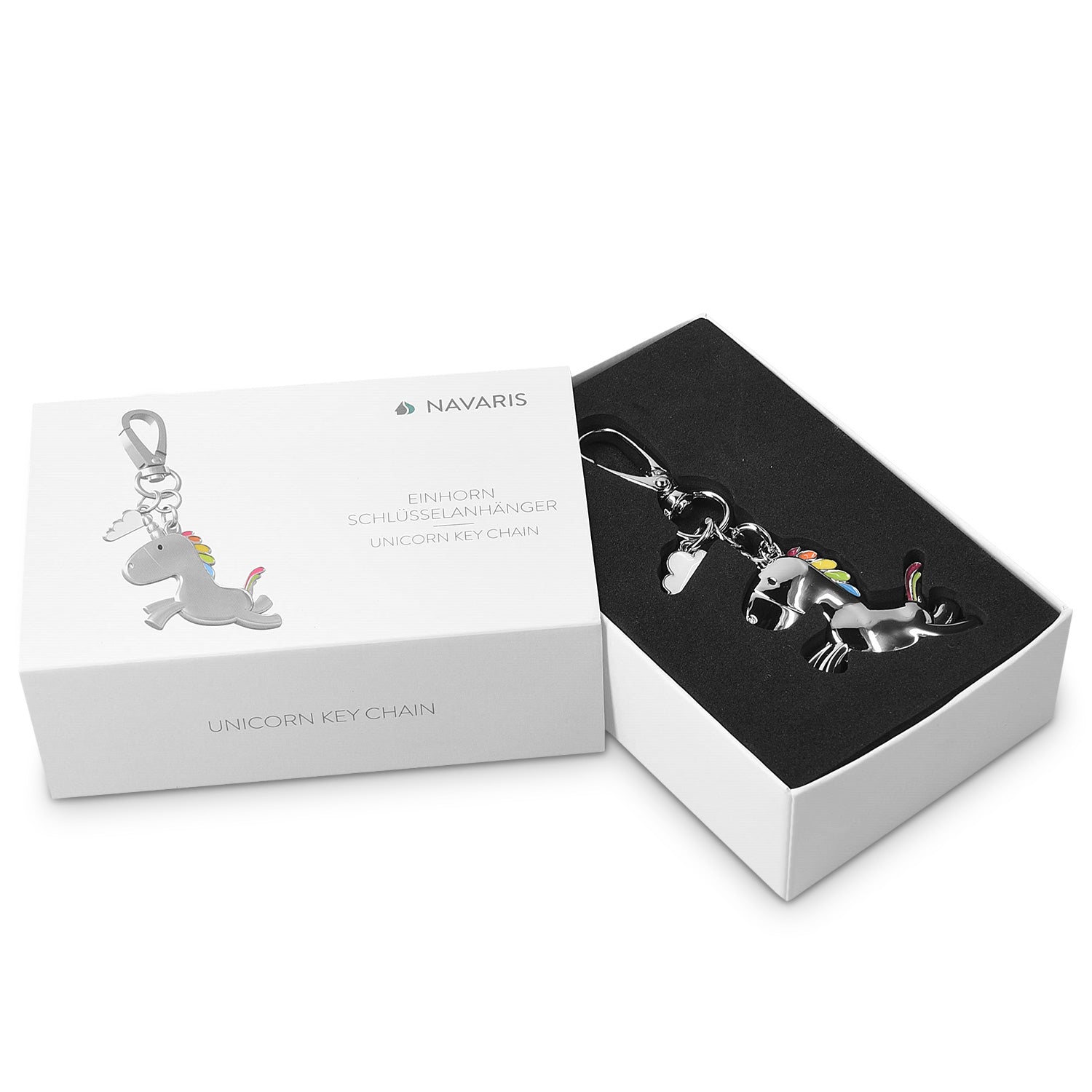 Navaris Unicorn Keychain Μπρελόκ Κλειδιών - Silver - 45014.01