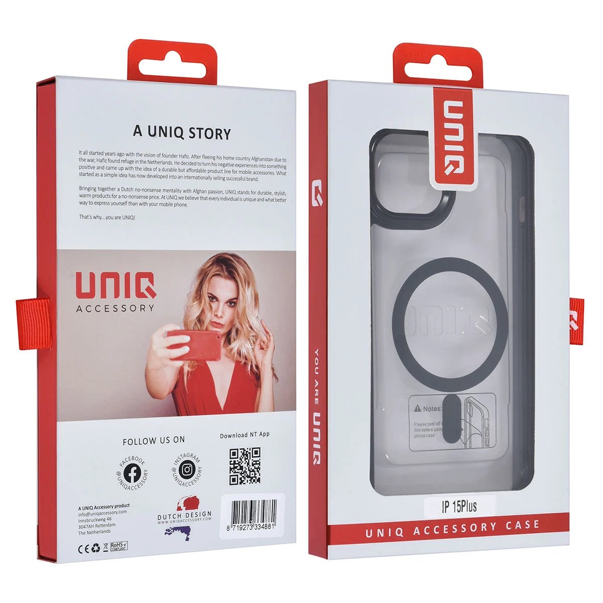 Tuniq iPhone 15 Plus / 14 Plus - MagSafe Σκληρή Θήκη με Πλαίσιο Σιλικόνης - Μαύρη / Διάφανη