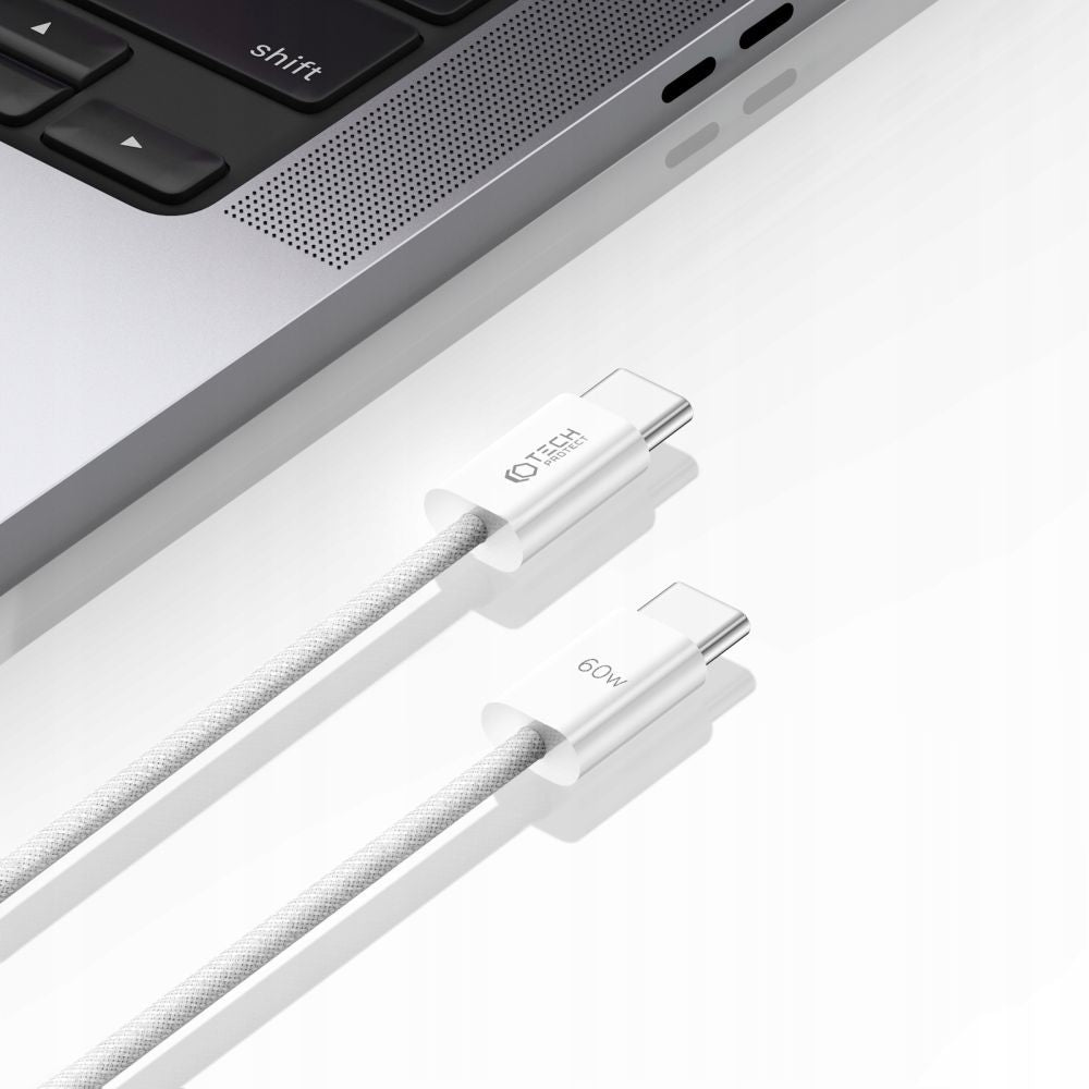 Tech - Protect UltraBoost Classic PD 60W 3A - Καλώδιο Δεδομένων και Φόρτισης Type - C to Type - C - 2m - White