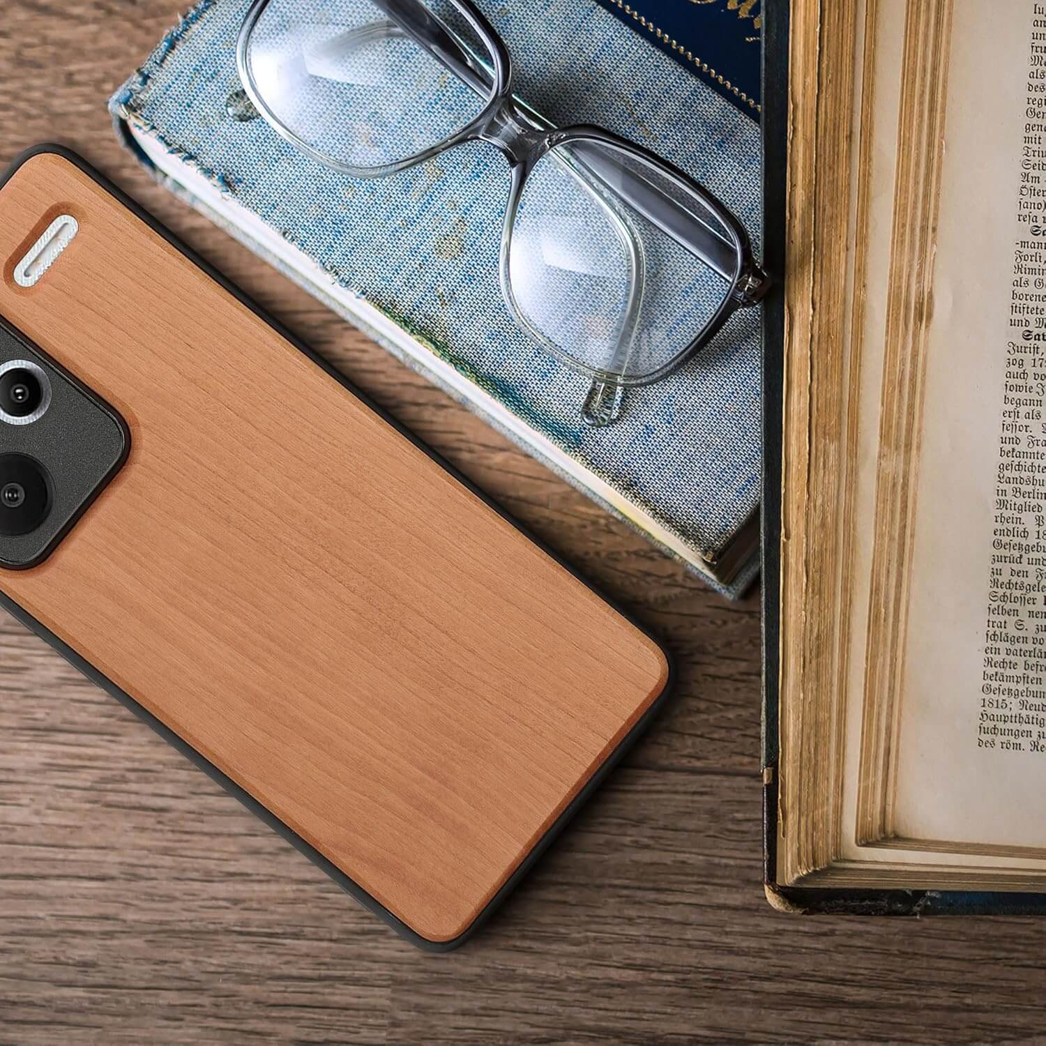 KW Xiaomi Redmi Note 13 Pro+ 5G Θήκη από Φυσικό Ξύλο - Light Brown