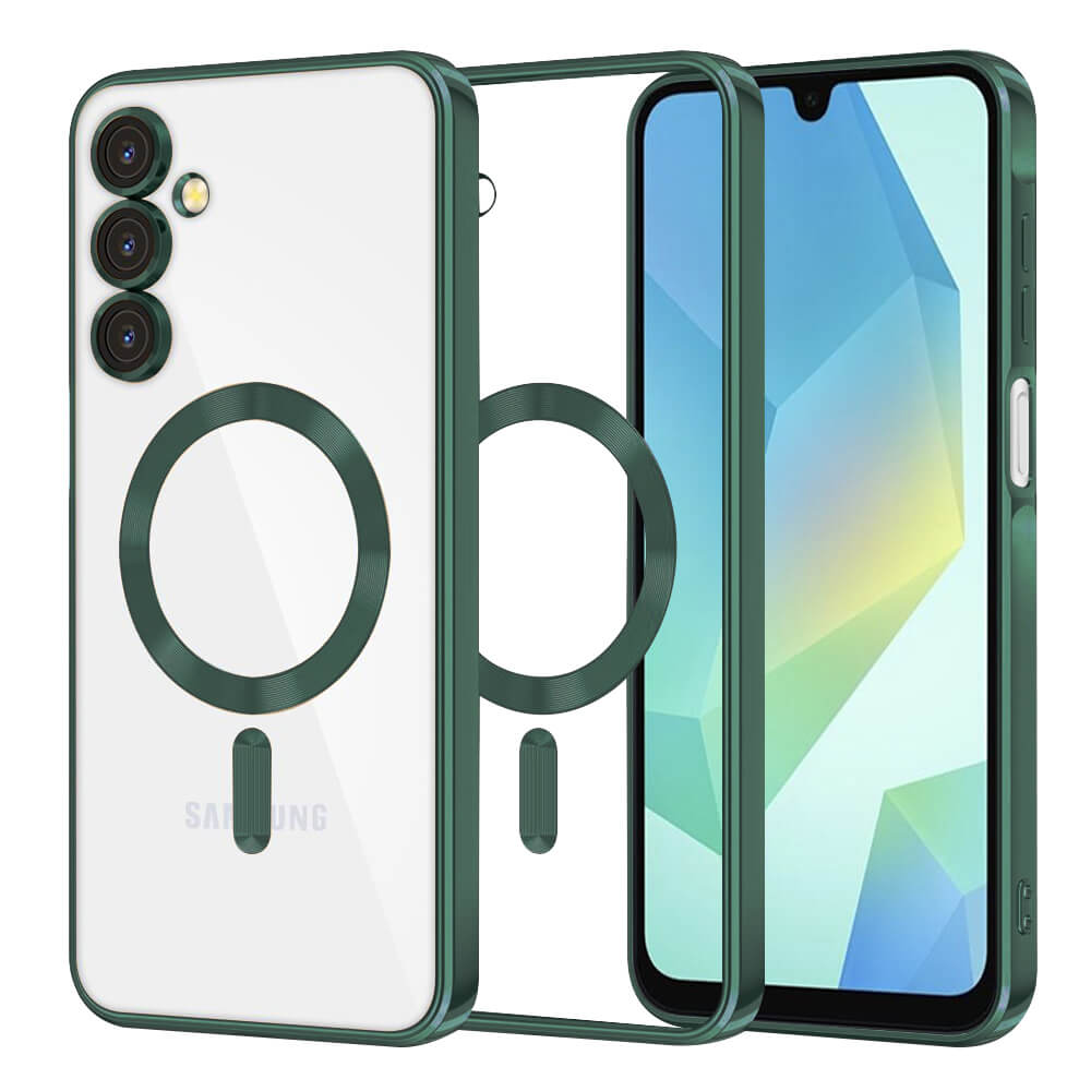 Techsuit Samsung Galaxy A16 4G / A16 5G - Luxury Crystal MagSafe - Θήκη Σιλικόνης - Deep Green