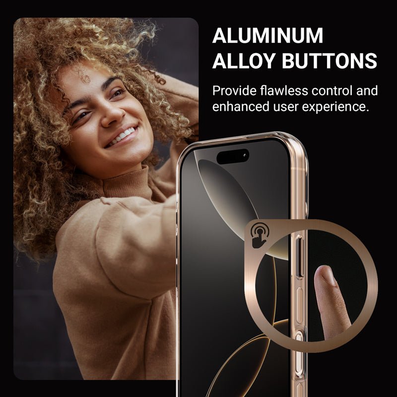 Crong iPhone 15 Pro Clear Mag Pro - Σκληρή Θήκη με MagSafe - Desert