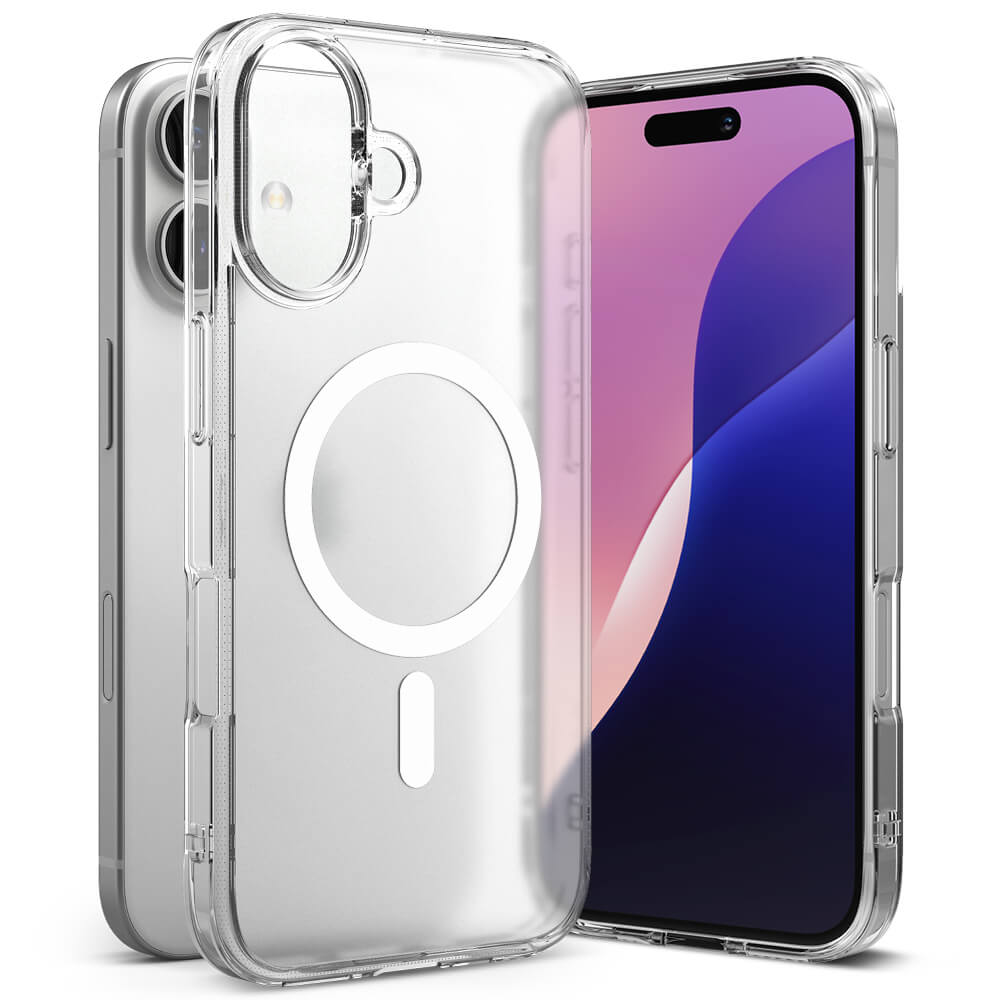 Ringke iPhone 16 Plus Fusion Σκληρή Θήκη με Πλαίσιο Σιλικόνης και MagSafe - Ματ Διάφανη