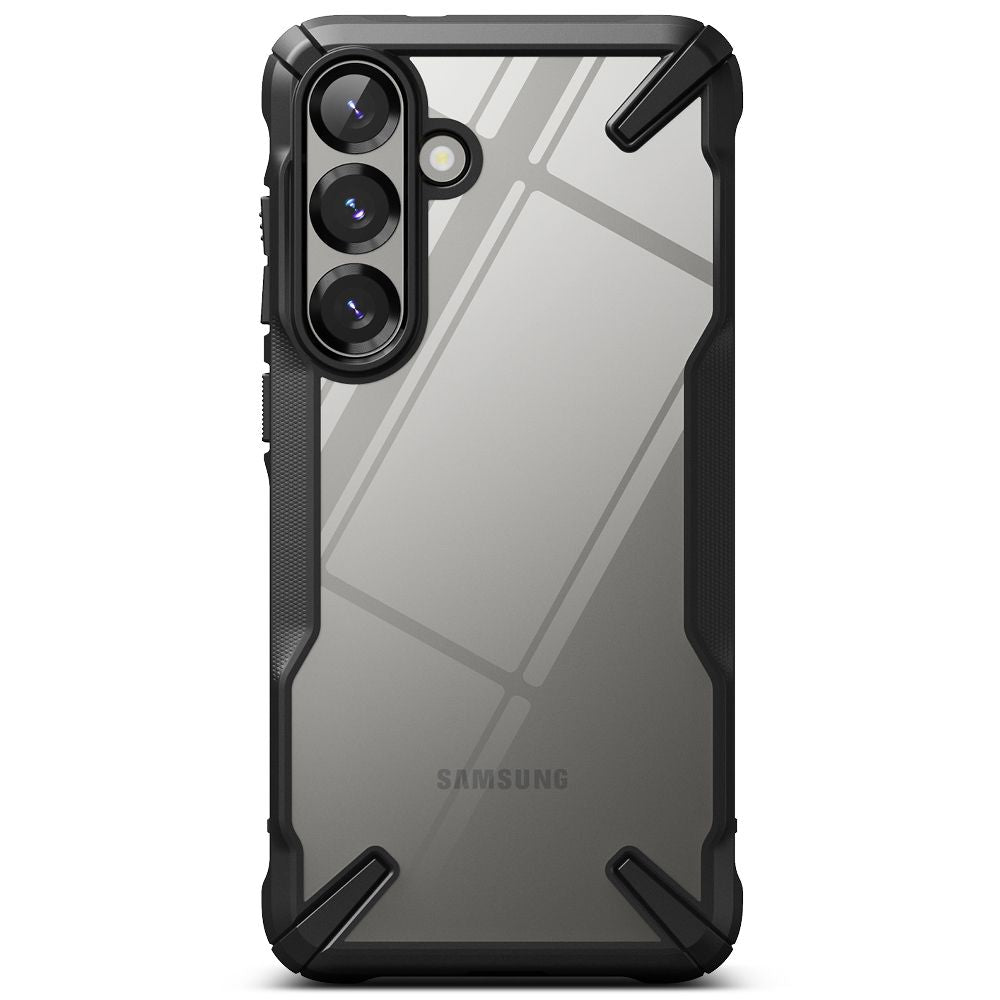 Ringke Samsung Galaxy S25 Fusion X Σκληρή Θήκη με Πλαίσιο Σιλικόνης - Black / Διάφανη