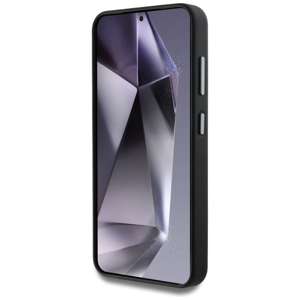 DKNY Samsung Galaxy S25 - Leather Heart of NY - MagSafe Σκληρή Θήκη με Επένδυση Συνθετικού Δέρματος - Black