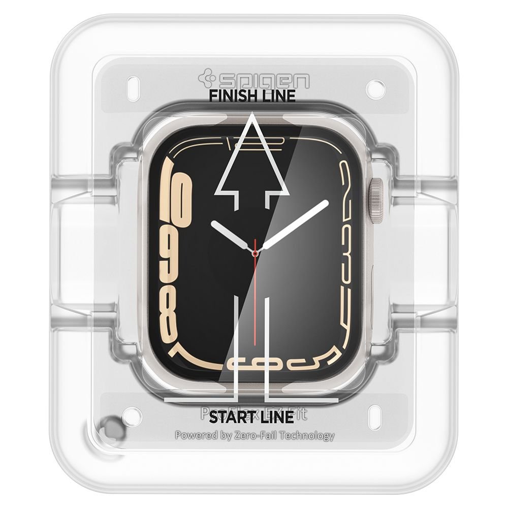 Spigen Προστασία Οθόνης Apple Watch 7 / 8 / 9 - 45 mm - Proflex EZ Fit Αντιχαρακτικό Γυαλί Οθόνης - 2 Τεμάχια - Black