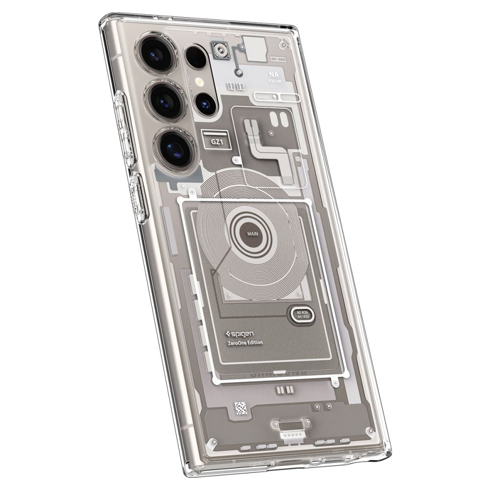 Spigen Samsung Galaxy S24 Ultra - Ultra Hybrid Σκληρή Θήκη με Πλαίσιο Σιλικόνης - Zero One Natural Titanium