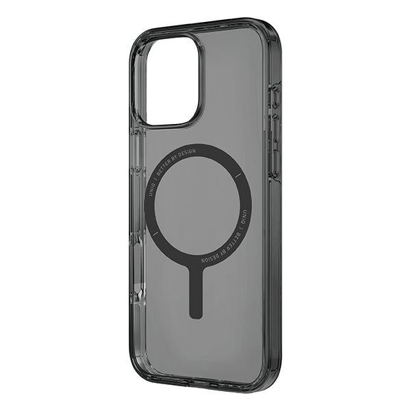 Uniq iPhone 16 Pro Max Clario Eco - Friendly Σκληρή Θήκη με Πλαίσιο Σιλικόνης και MagSafe - Ημιδιάφανη / Smoke