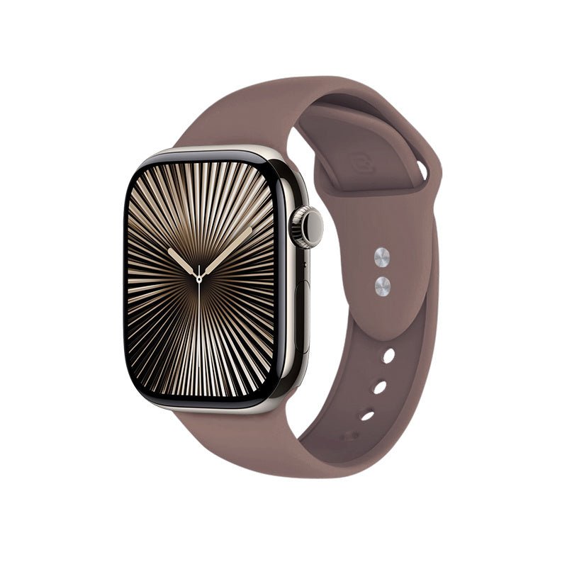 Crong Λουράκι Apple Watch 2/3/4/5/6/7/8/9/10/11 - SE (1/2/3) - 38/40/41/42mm Σιλικόνης - Liquid Strap - Brown