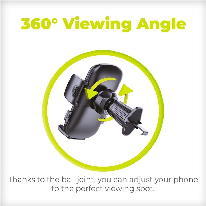 Mobile Origin Universal Βάση Αυτοκινήτου Αεραγωγού MO15 - Black