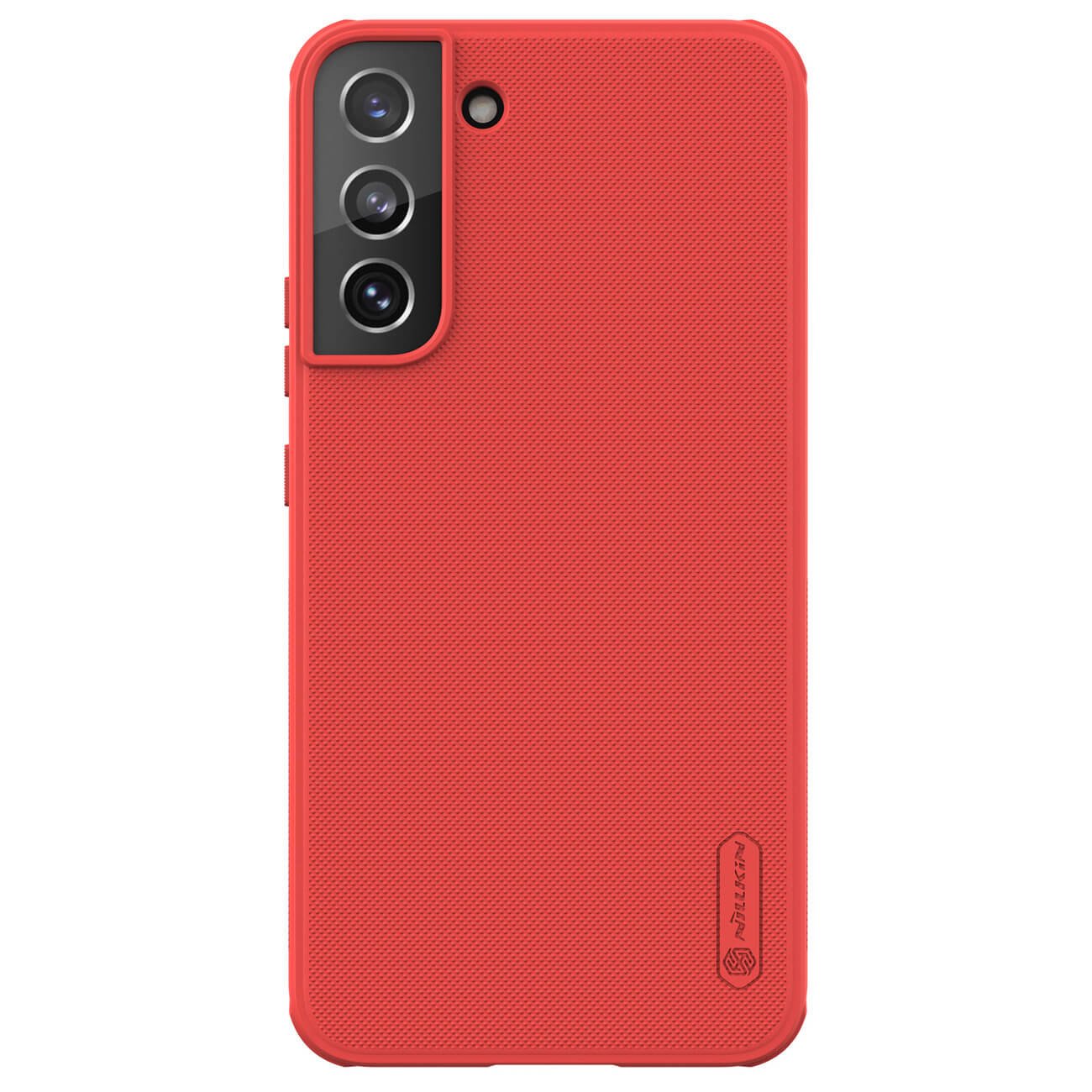 Nillkin Samsung Galaxy S22 Plus Super Frosted Shield Pro Σκληρή Θήκη με Πλαίσιο Σιλικόνης - Red