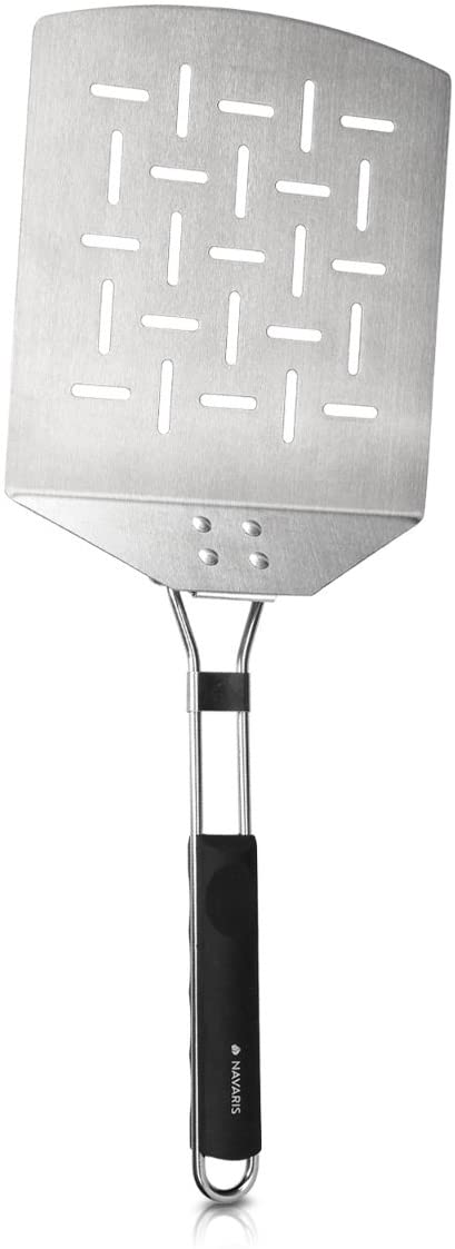 Navaris Αναδιπλούμενο Φτυάρι Πίτσας από Ανοξείδωτο Ατσάλι - Silver - 44175