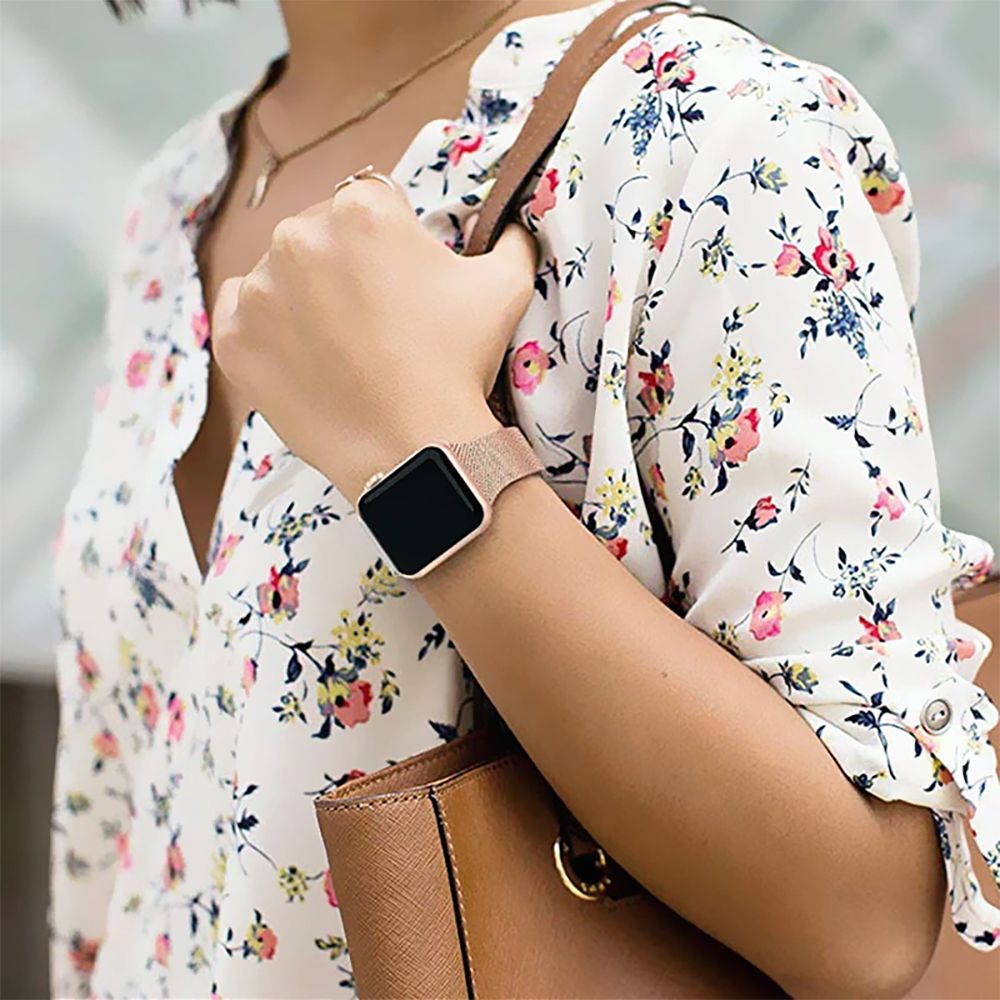 Tech - Protect Λουράκι Apple Watch 2 / 3 / 4 / 5 / 6 / 7 / 8 / 9 / SE - 38 / 40 / 41 mm MilaneseBand από Ανοξείδωτο Ατσάλι - Rose Gold