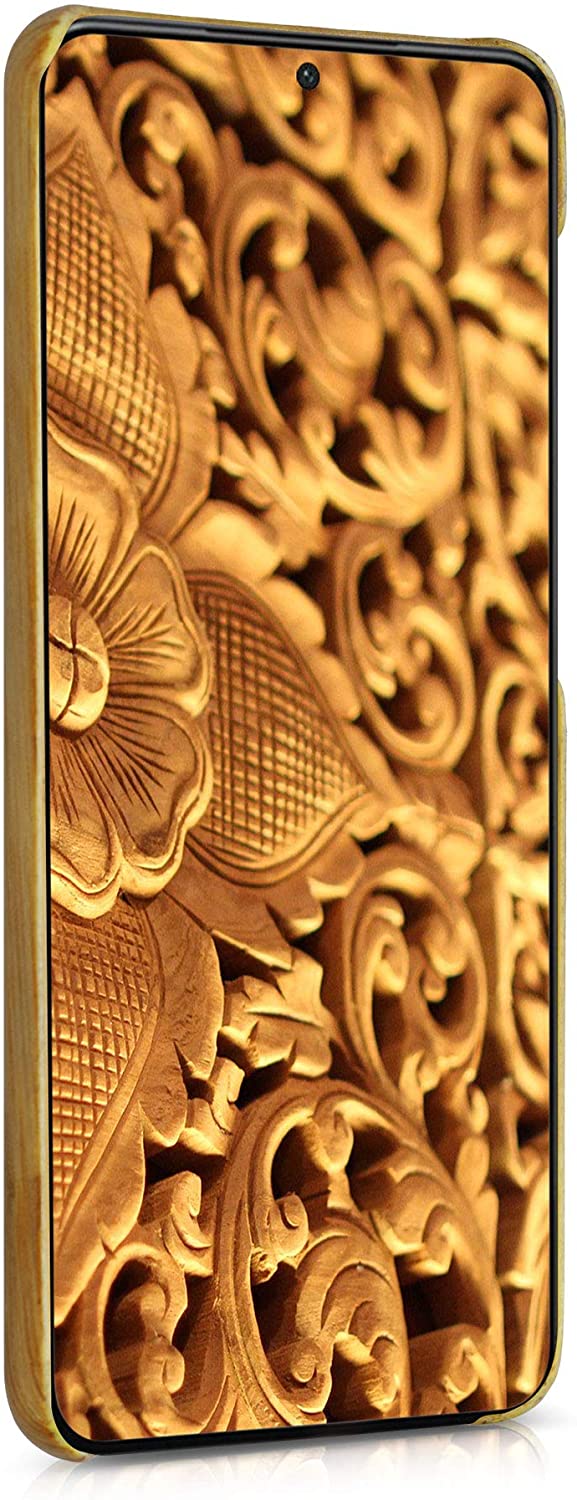 Kalibri Samsung Galaxy S21 Σκληρή Θήκη από Φυσικό Ξύλο - Light Brown - 54064.24