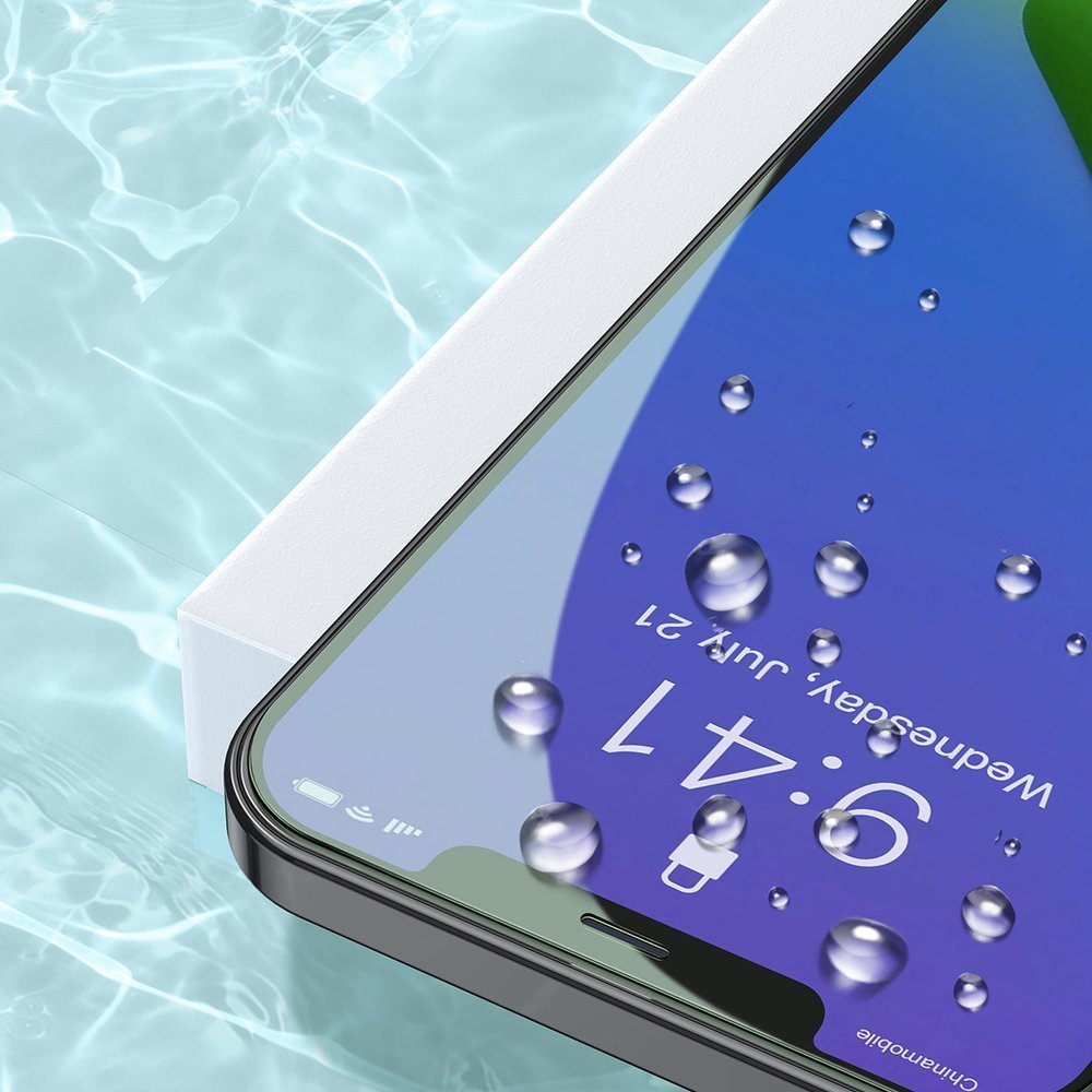 Baseus iPhone 12 Pro Max 0.3mm Eye Protection Full Screen Αντιχαρακτικό Γυαλί Οθόνης - 2 Τεμάχια - Green Light - SSGAPIPH67N - LP02