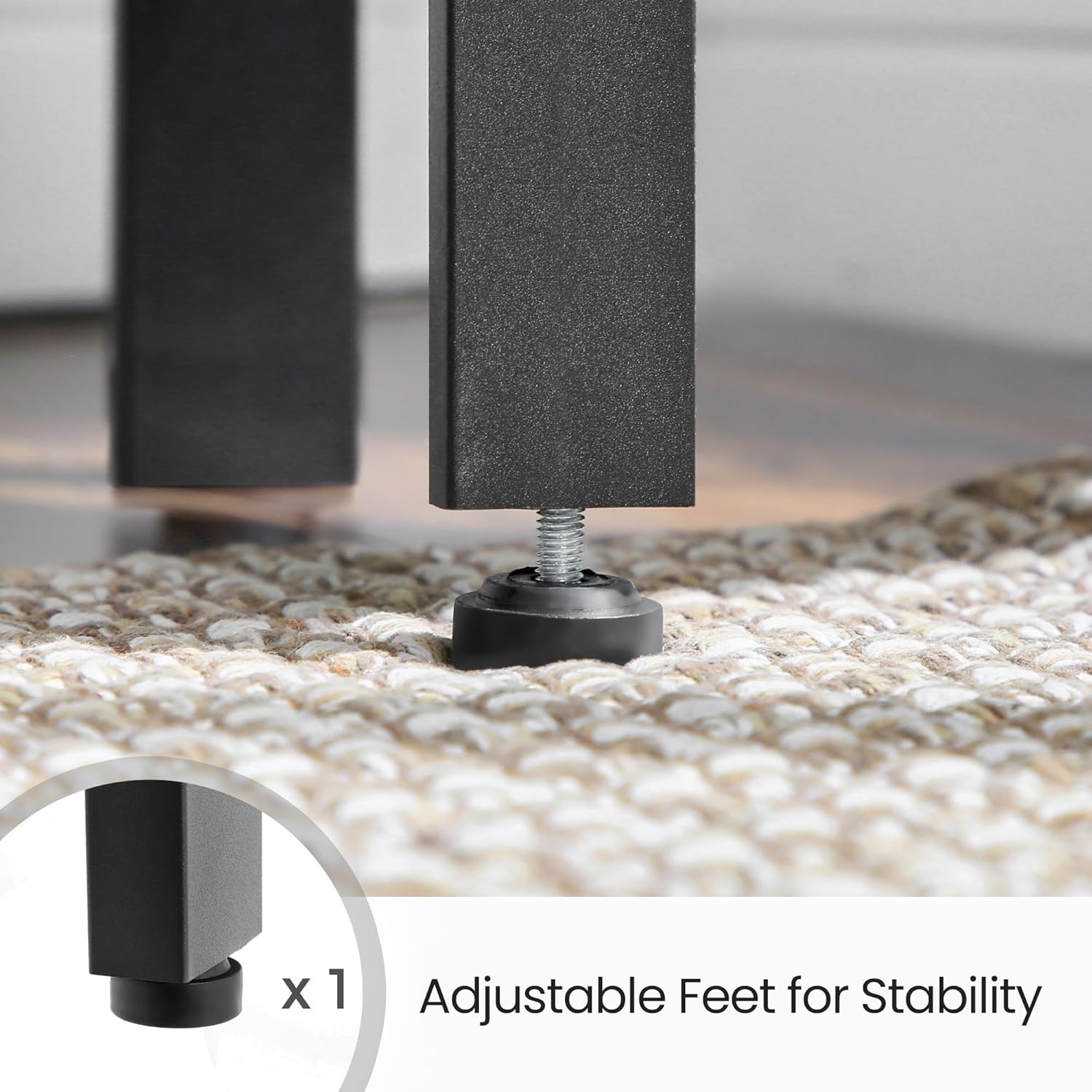 Vasagle Γωνιακή Ραφιέρα με 4 Ράφια - Greige / Black - LLS034M01