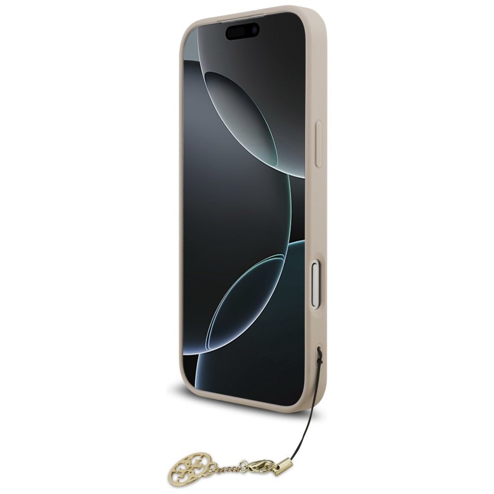 Guess iPhone 17 Pro Max - 4G Charms Collection MagSafe - Θήκη με Επένδυση Συνθετικού Δέρματος - Pink - GUHMP17XGF4GCP